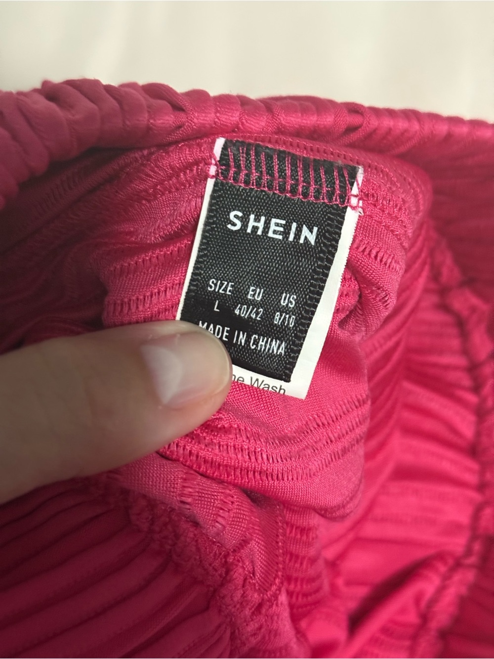 ❤️ SHEIN | Hot Pink Texture Shorts - Picture 5 of 5